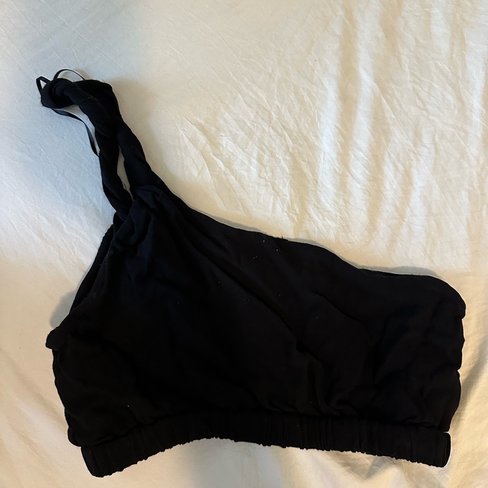 Zara Black Asymmetrical Bra top